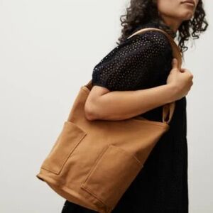Everlane Lantern Bucket Bag Tan Tote Bag